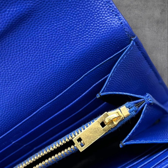 Saint Laurent YSL CASSANDRE MATELASSÉ LG FLAP WALLET IN GRAIN DE POUDRE LEATHER - Picture 6 of 10